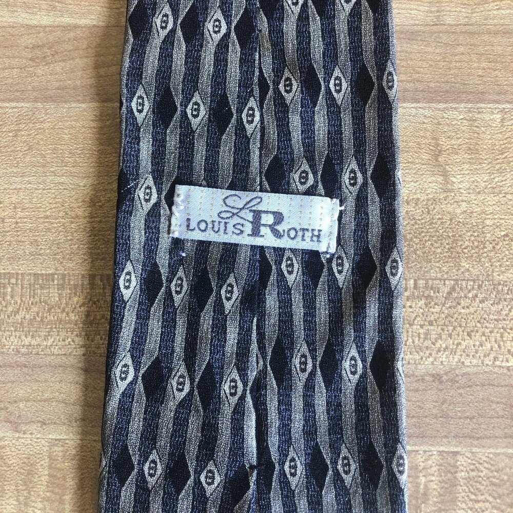 Louis Roth - Black Gray Tie - Picture 3 of 5